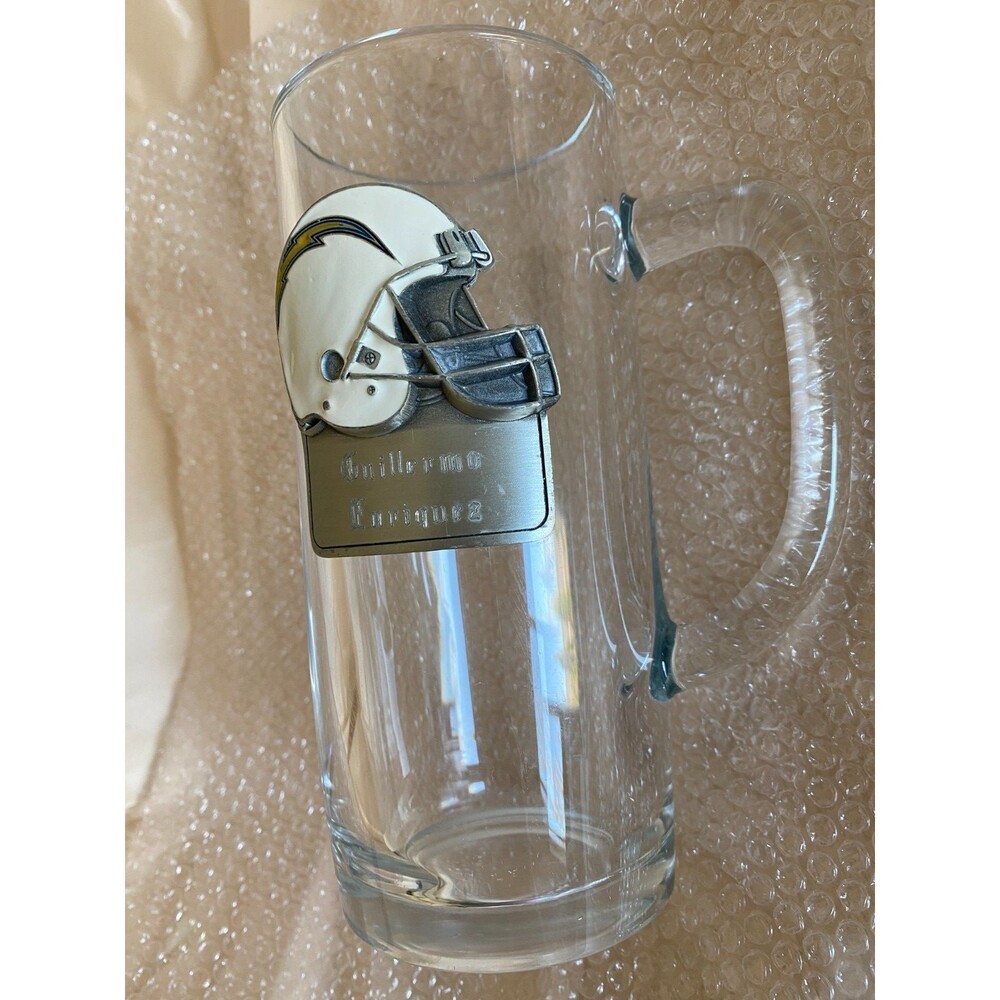VTG Football Argentina Beer Mug Glass Tankard Guillermo Enrique Alianza Lima‎ - Picture 9 of 10